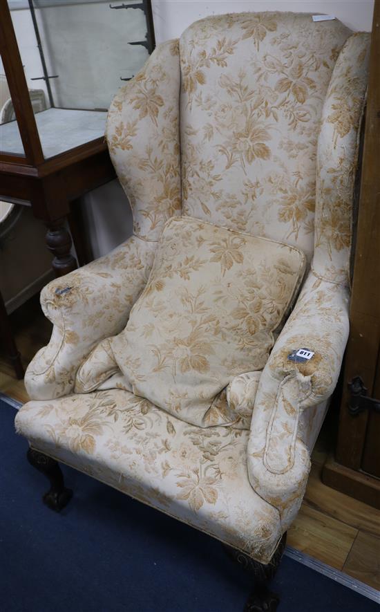 A George I style wing armchair